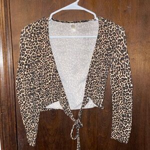 Cheetah wrap top